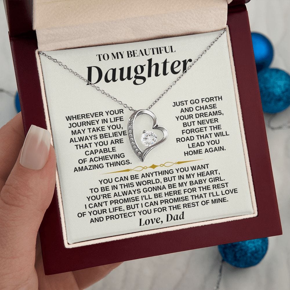 To My Daughter - Love Dad - Necklace Gift Set - SS324D
