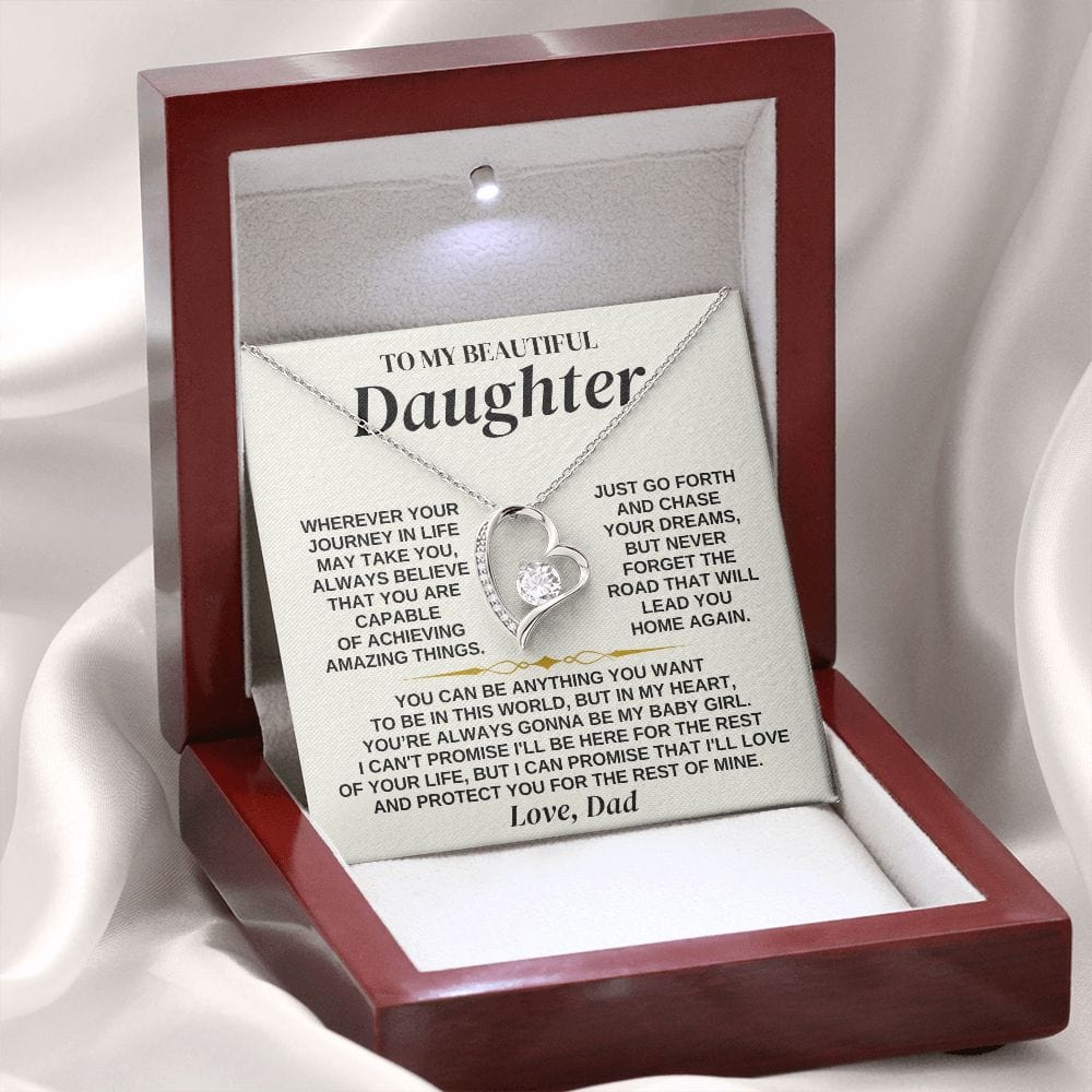 To My Daughter - Love Dad - Necklace Gift Set - SS324D