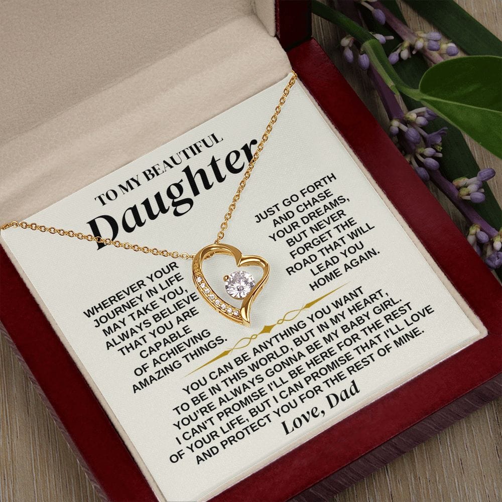 To My Daughter - Love Dad - Necklace Gift Set - SS324D