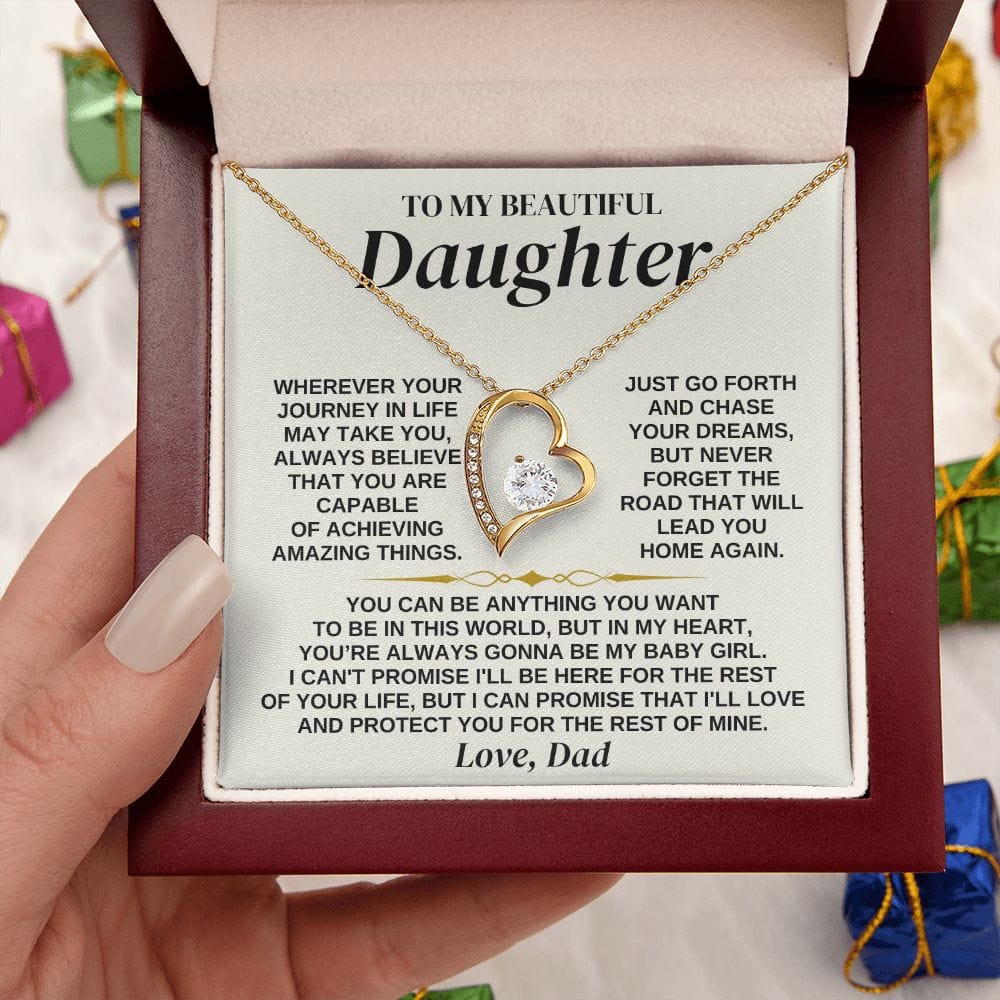 To My Daughter - Love Dad - Necklace Gift Set - SS324D