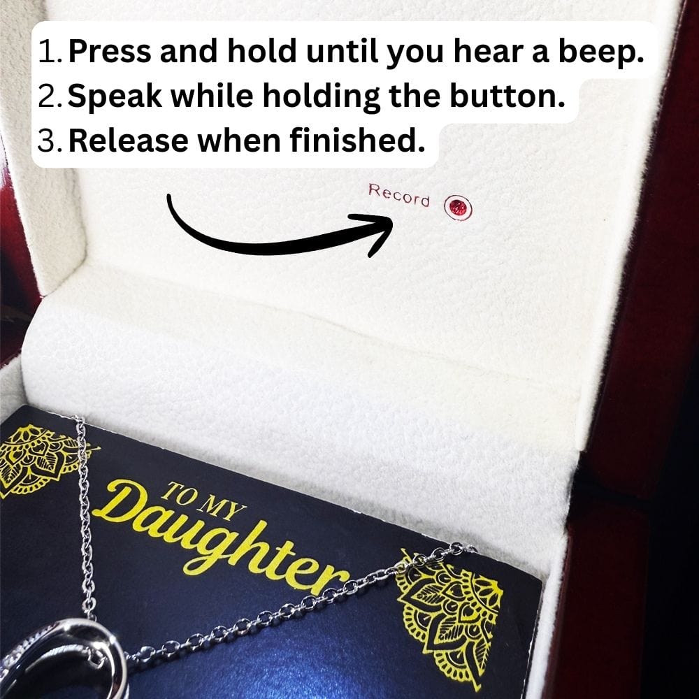 *NEW* Gift for Daughter from Dad - Record Box and Necklace Gift Set - SS559R