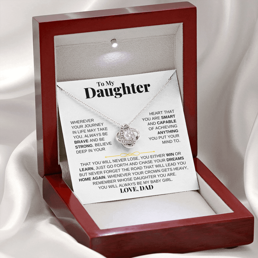 To My Daughter - Love Knot Gift Set - From Dad- SS204LKD
