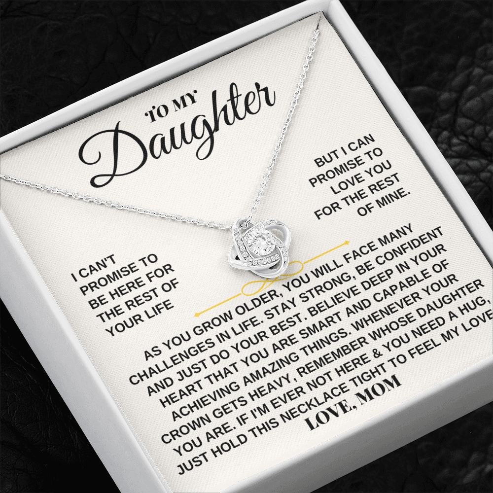 To My Daughter - Love, Mom - Beautiful Love Knot Gift Set - SS259