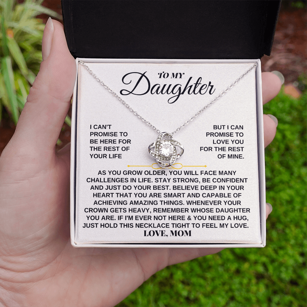 To My Daughter - Love, Mom - Beautiful Love Knot Gift Set - SS259