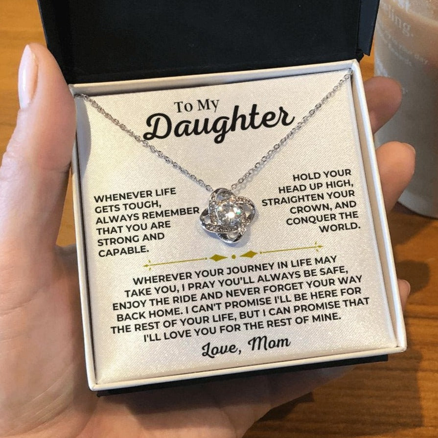 To My Daughter - Love, Mom - Beautiful Love Knot Gift Set - SS443