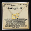 To My Daughter - Love Mom - Interlocked Hearts Gift Set - SS409