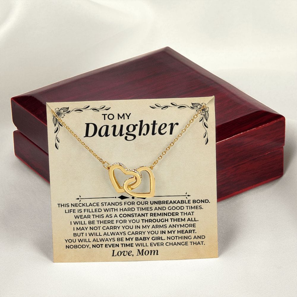 To My Daughter - Love Mom - Interlocked Hearts Gift Set - SS409