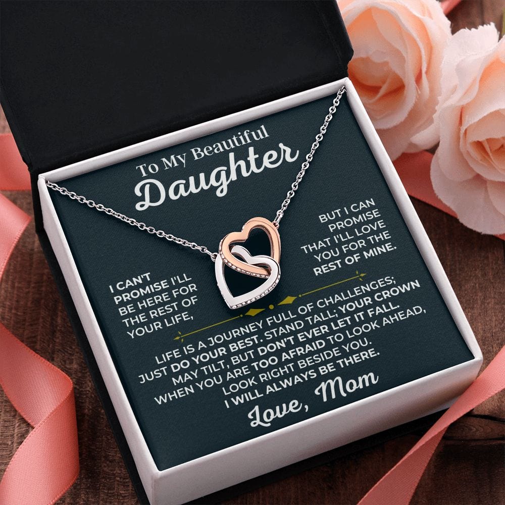 To My Daughter - Love Mom - Interlocked Hearts Gift Set - SS426