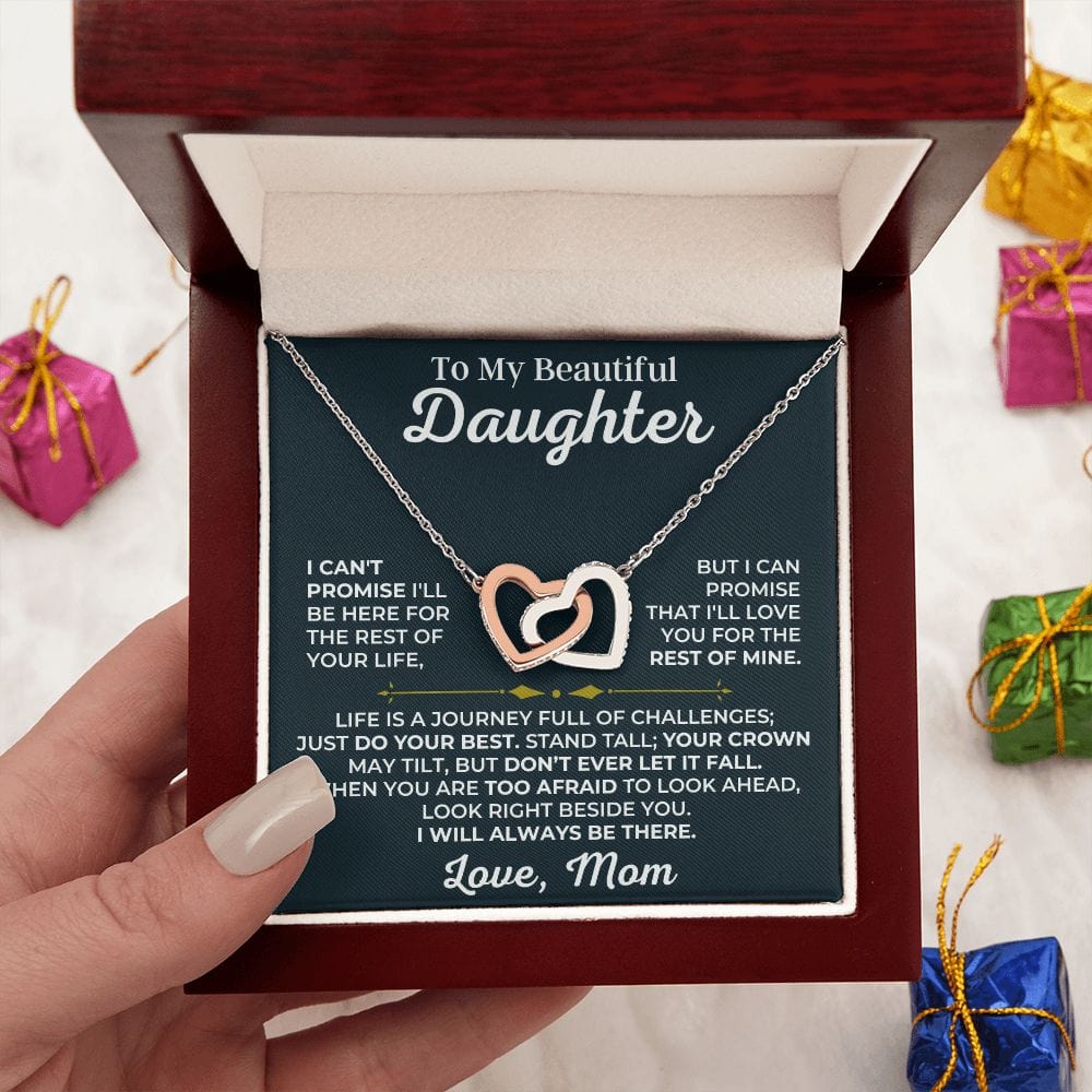 To My Daughter - Love Mom - Interlocked Hearts Gift Set - SS426