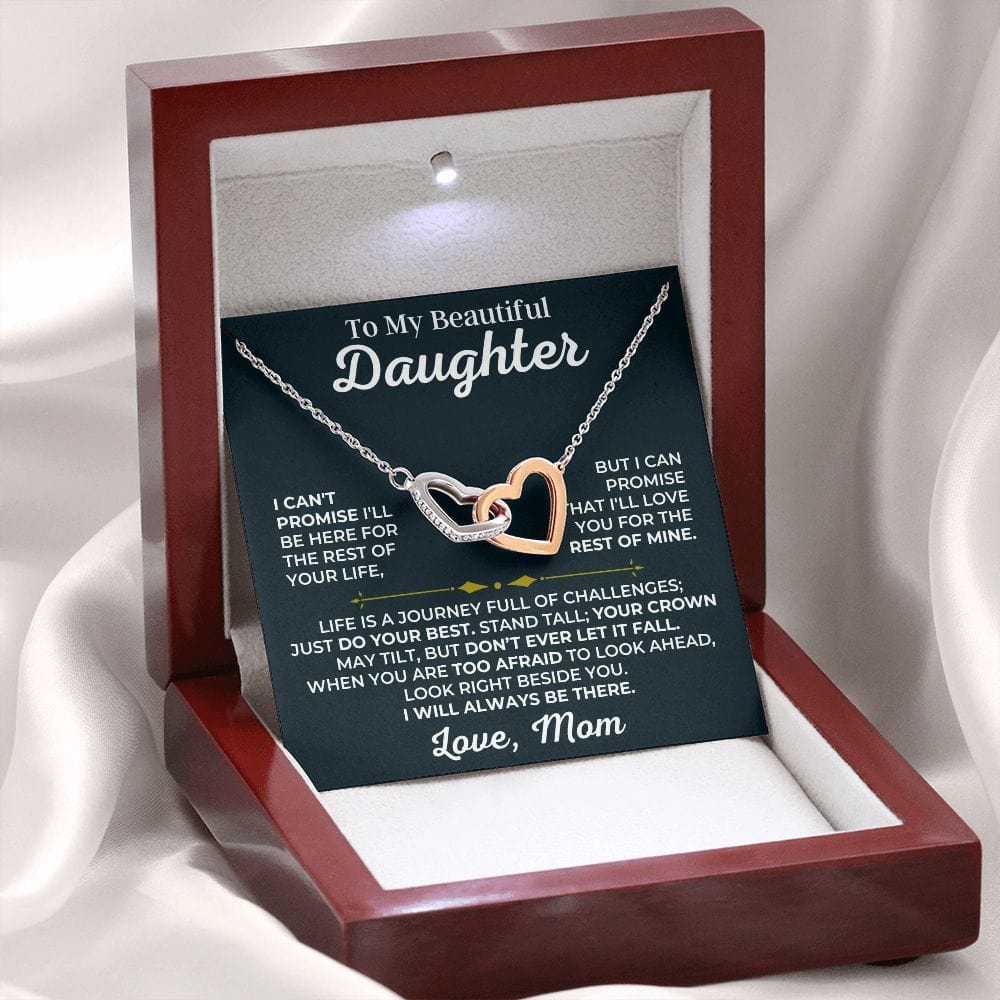 To My Daughter - Love Mom - Interlocked Hearts Gift Set - SS426