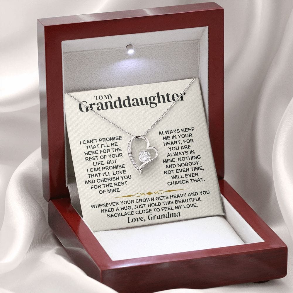 To My Granddaughter - Forever Love Necklace Gift Set - SS316