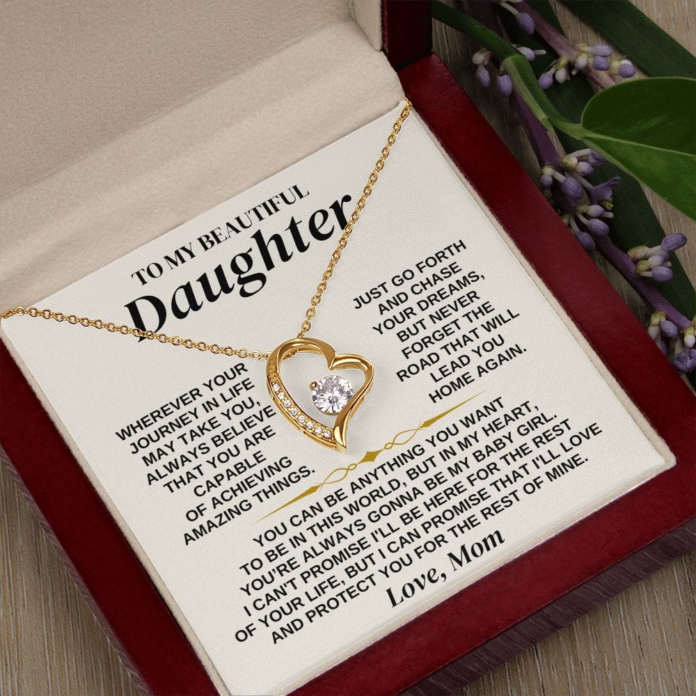 To My Daughter - Love Mom - Necklace Gift Set - SS324