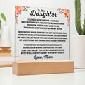 To My Daughter | Love Mom | "You Make Me Proud" Acrylic Plaque - AC06