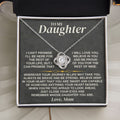 To My Daughter - Mom - Love Knot Necklace Gift Set - SS334