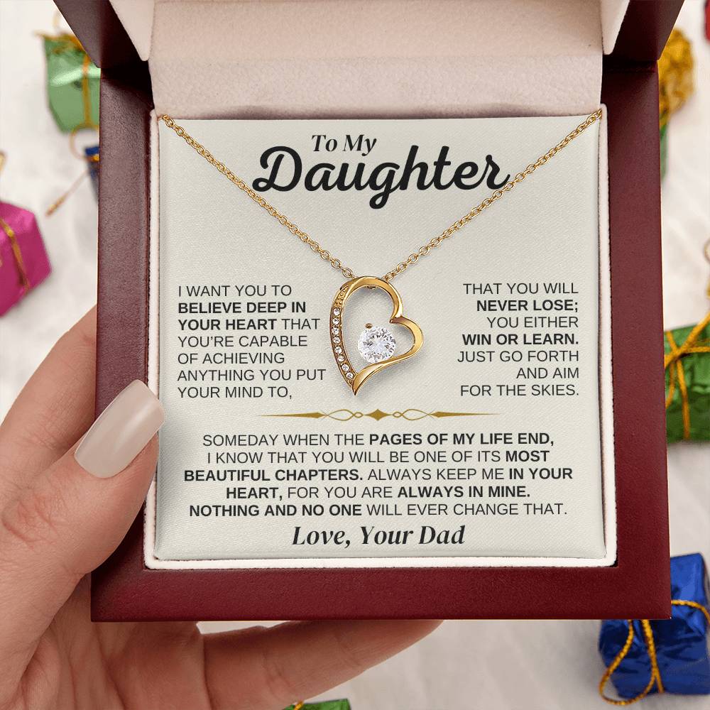 To My Daughter - You're Capable Of Achieving Anything - Necklace Gift Set - SS562