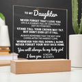 To My Daughter - "You Will Always Be My Baby Girl" - Acrylic Lamp ❤️ - AC46