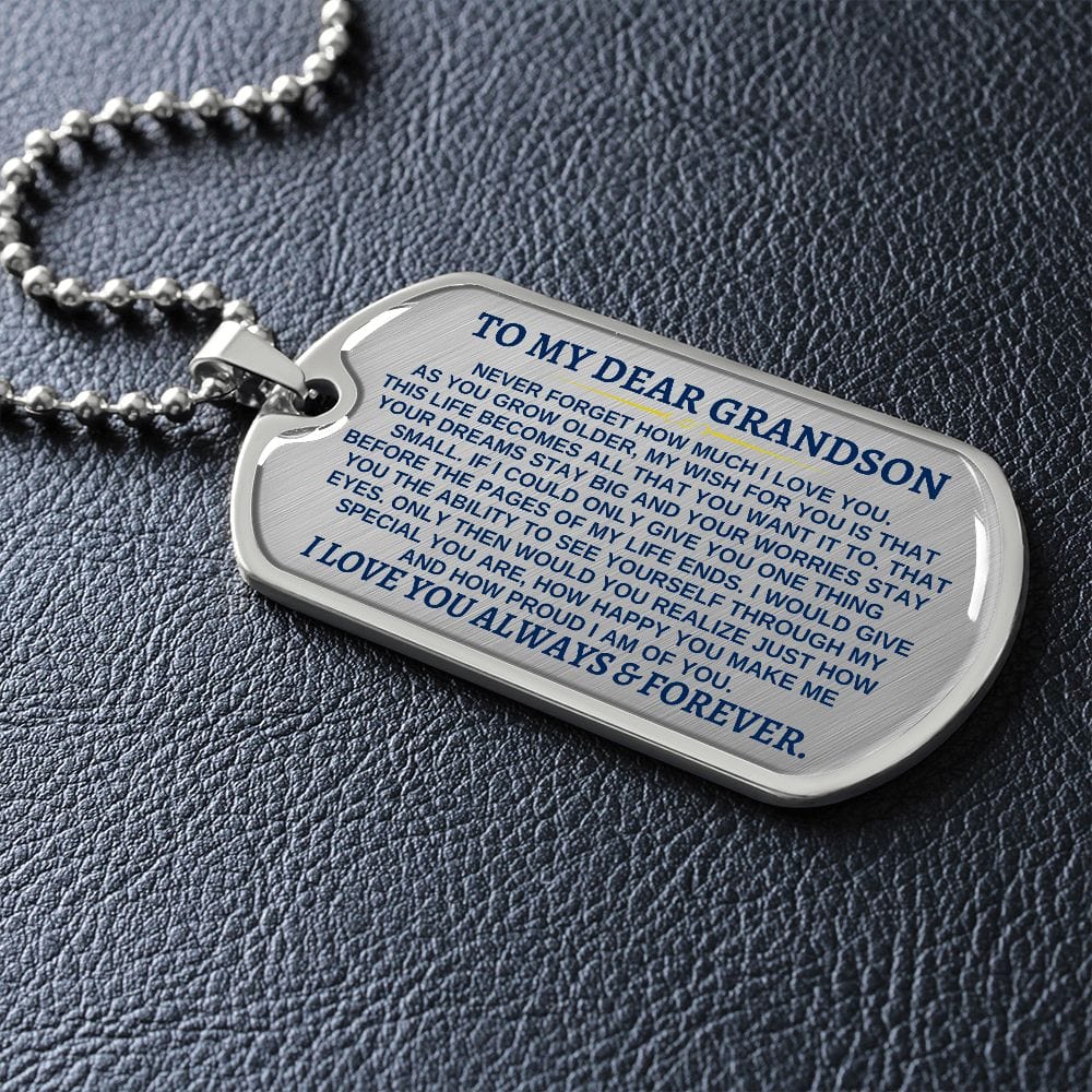 To My Dear Grandson - Love Tag - SS287GS