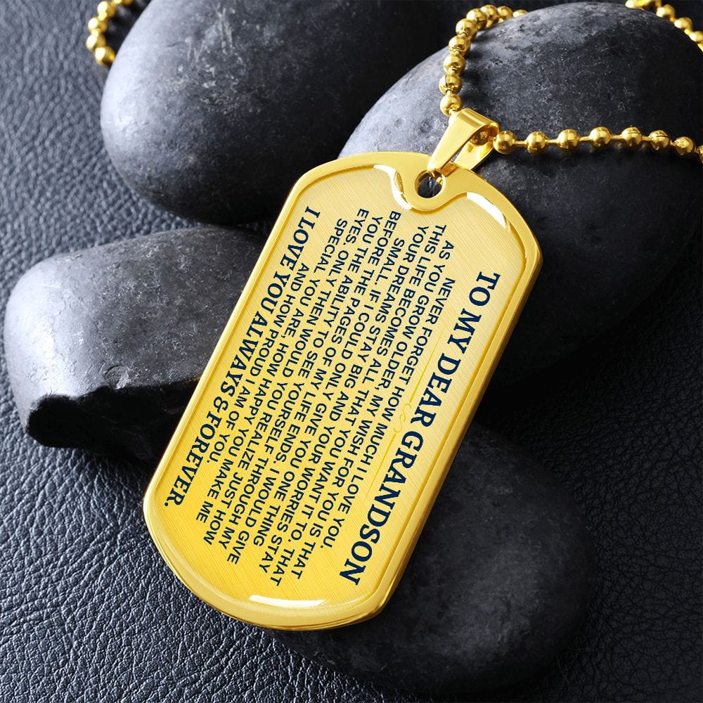 To My Dear Grandson - Love Tag - SS287GS