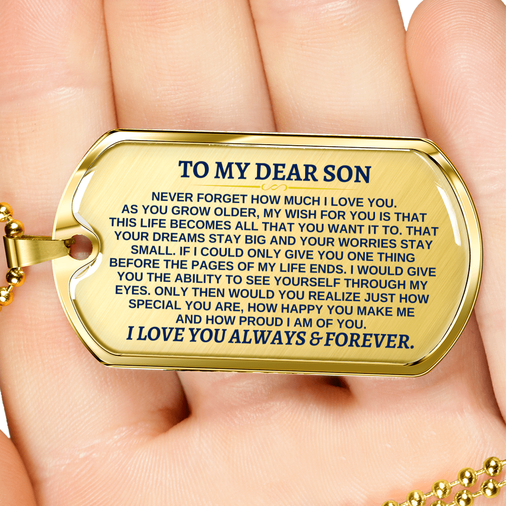 To My Dear Son - Beautiful Love Tag - SS287