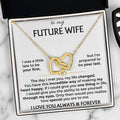 To My Future Wife - 18k Interlocked-Hearts Necklace Gift Set - SS503V2