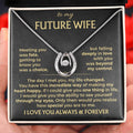 To My Future Wife - I Love You Forever - White Gold Necklace Gift Set - SS602