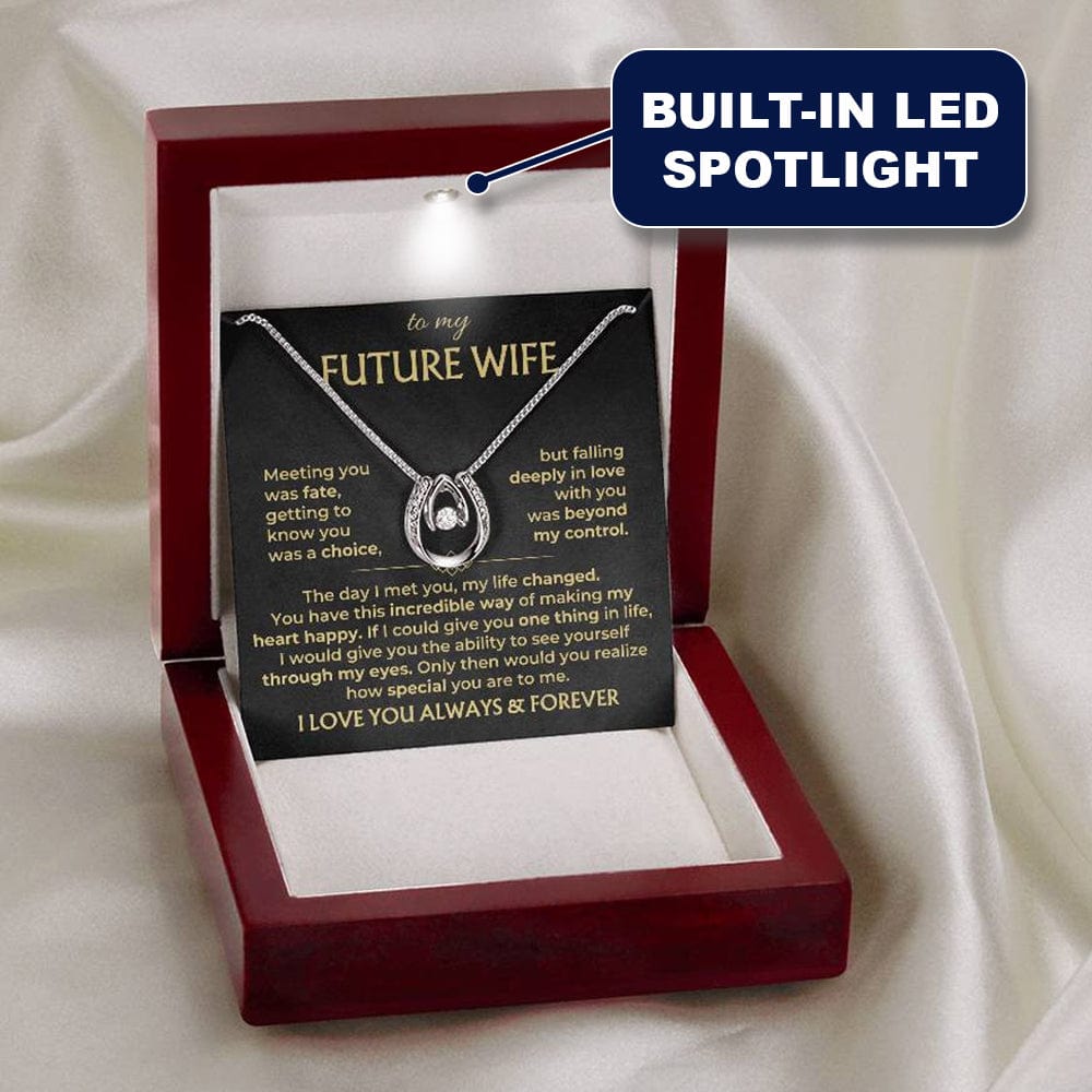 To My Future Wife - I Love You Forever - White Gold Necklace Gift Set - SS602