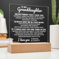 [ALMOST SOLD-OUT] To My Granddaughter | "I Love You Forever" | Acrylic Lamp ❤️ | AC44