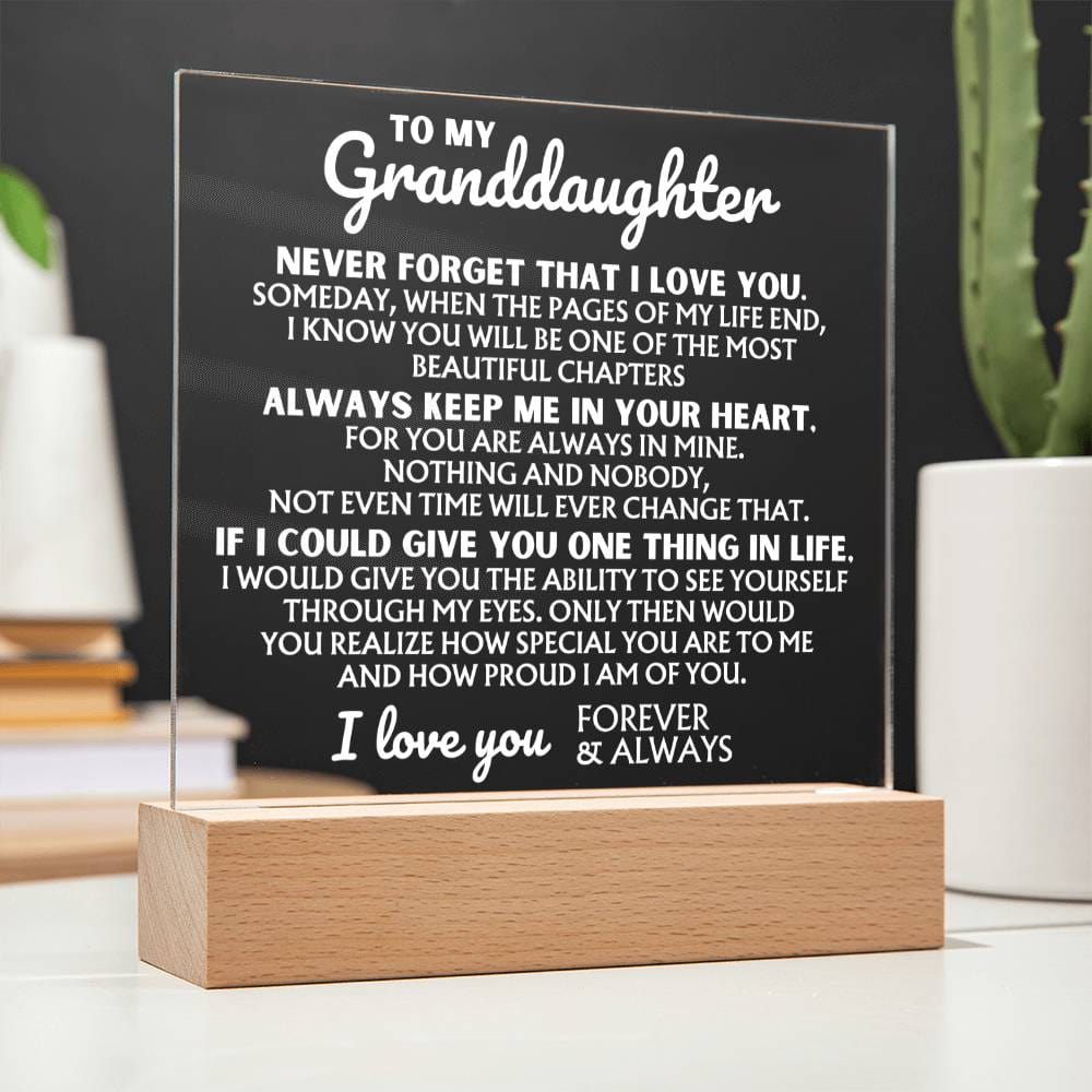 [ALMOST SOLD-OUT] To My Granddaughter | "I Love You Forever" | Acrylic Lamp ❤️ | AC44