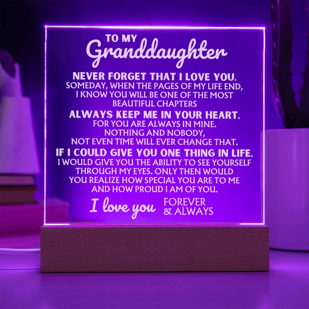 [ALMOST SOLD-OUT] To My Granddaughter | "I Love You Forever" | Acrylic Lamp ❤️ | AC44
