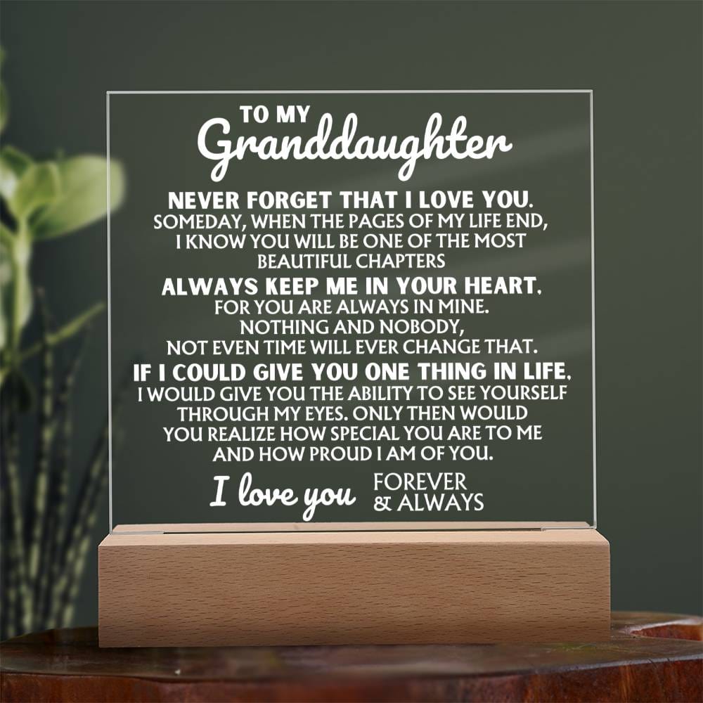 [ALMOST SOLD-OUT] To My Granddaughter | "I Love You Forever" | Acrylic Lamp ❤️ | AC44