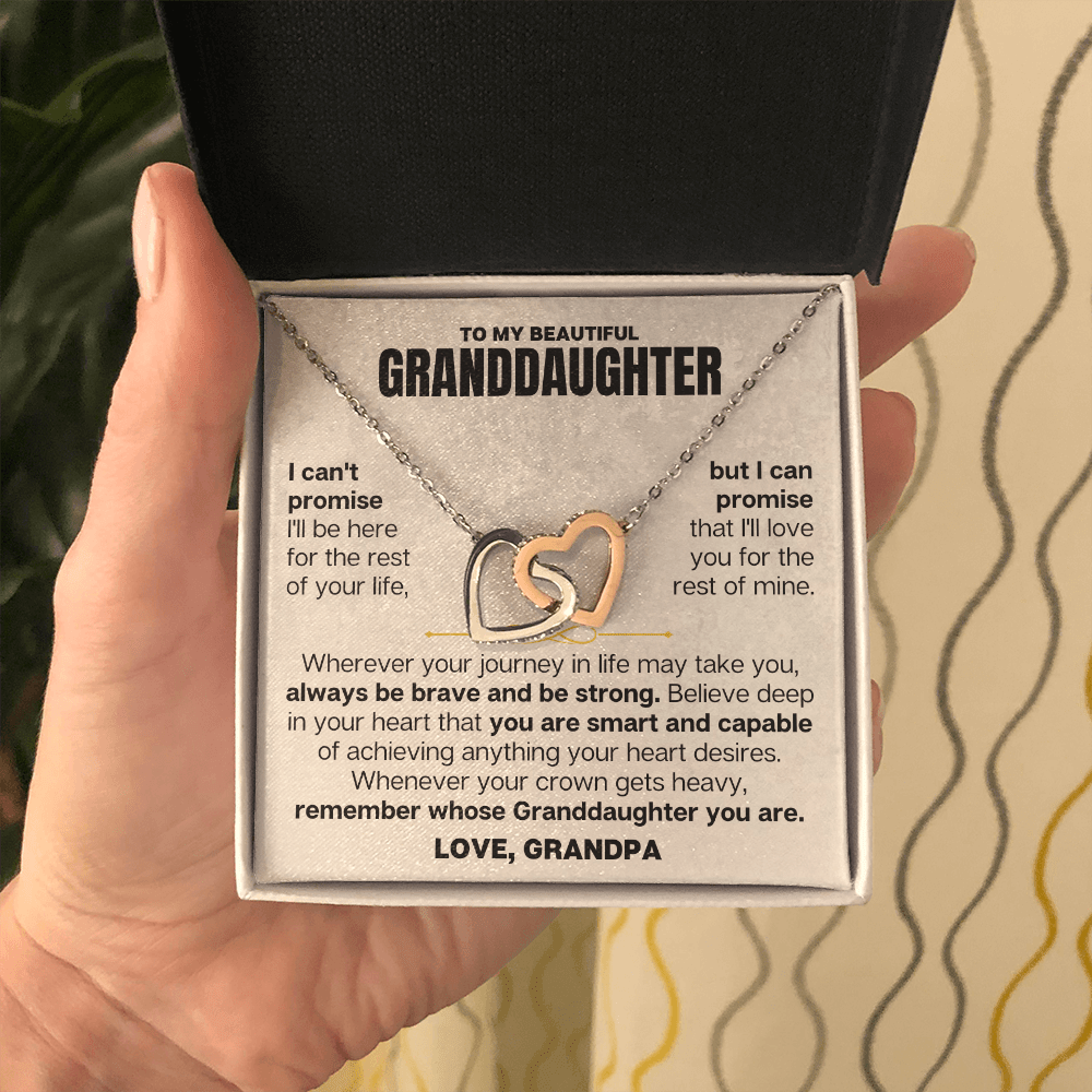 To My Granddaughter - Love Grandpa - Beautiful Necklace Gift Set - SS117V7
