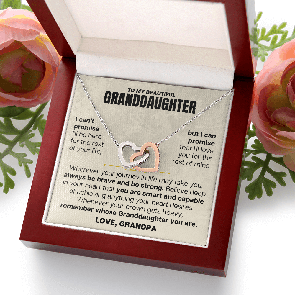 To My Granddaughter - Love Grandpa - Beautiful Necklace Gift Set - SS117V7