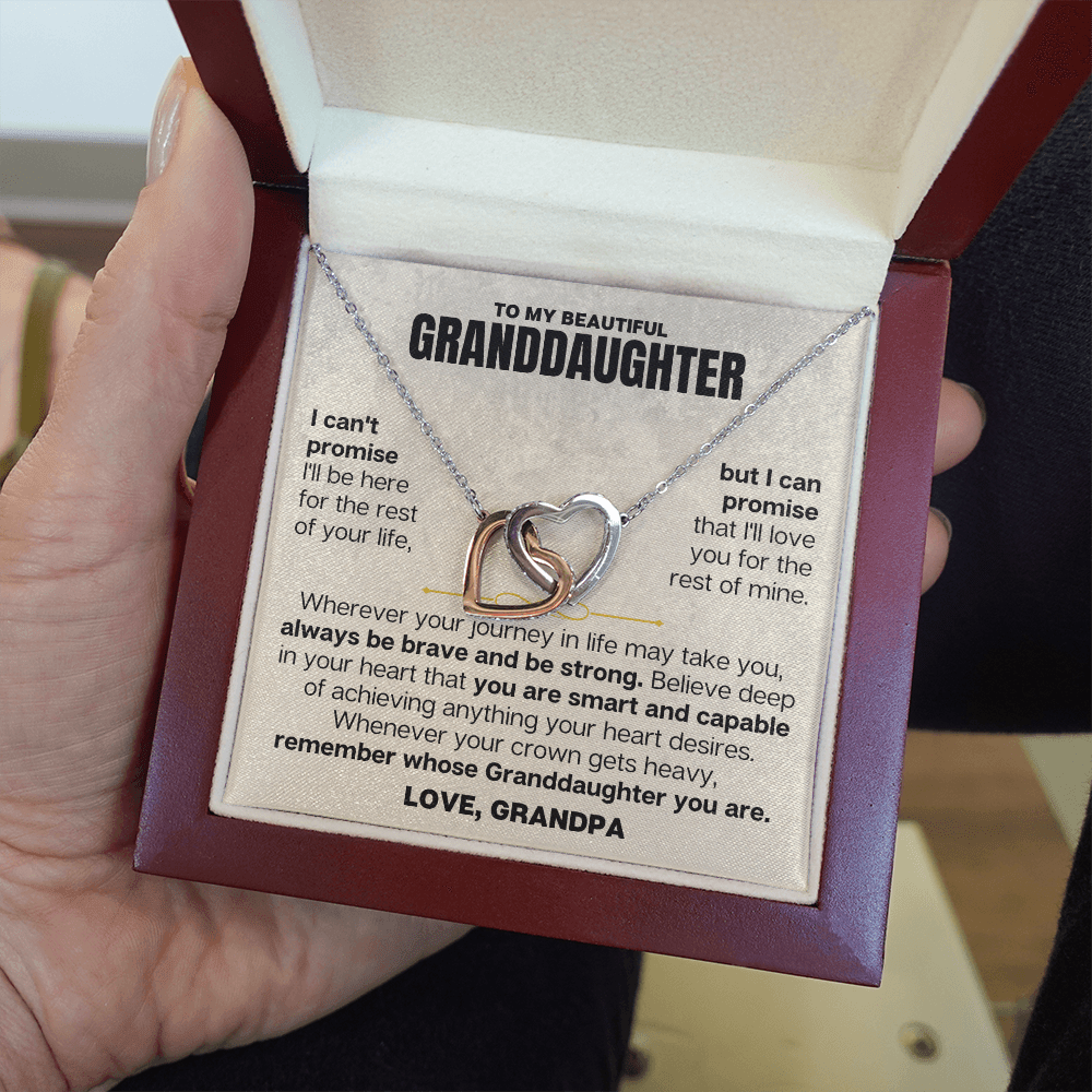 To My Granddaughter - Love Grandpa - Beautiful Necklace Gift Set - SS117V7
