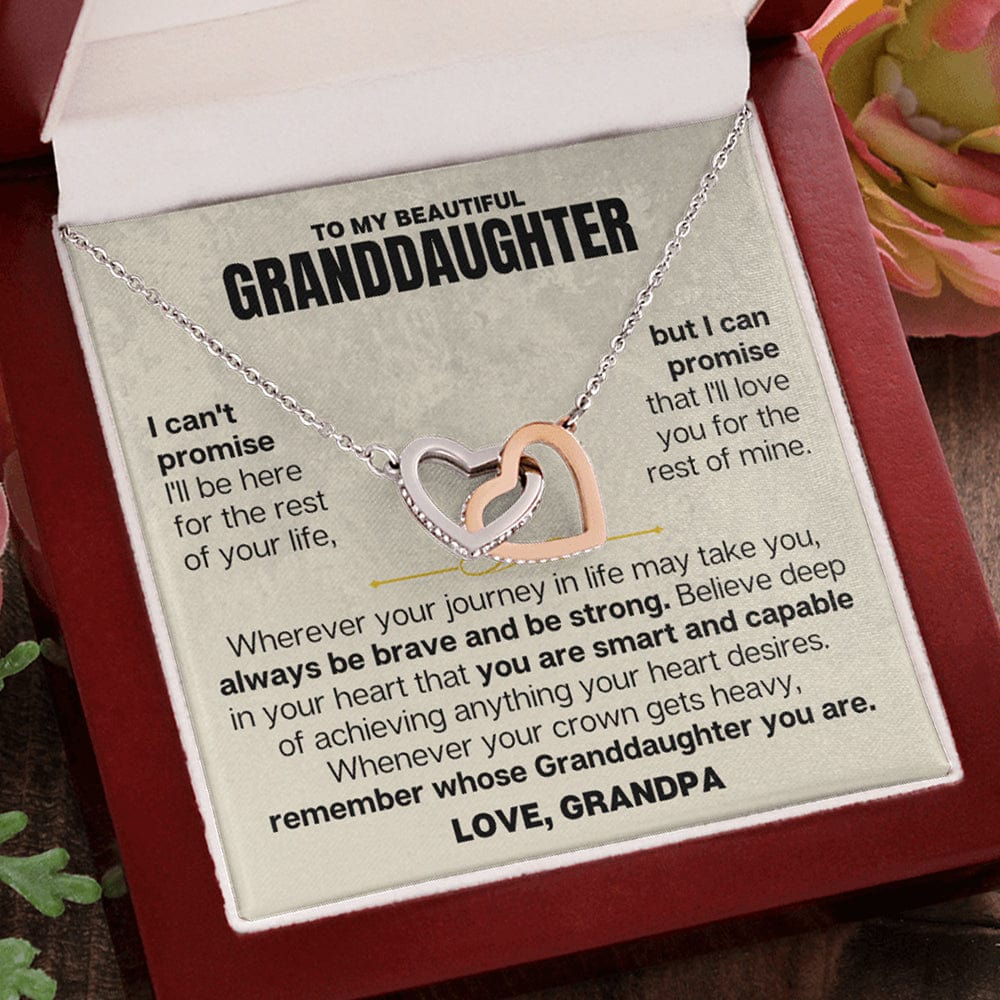 To My Granddaughter - Love Grandpa - Beautiful Necklace Gift Set - SS117V7