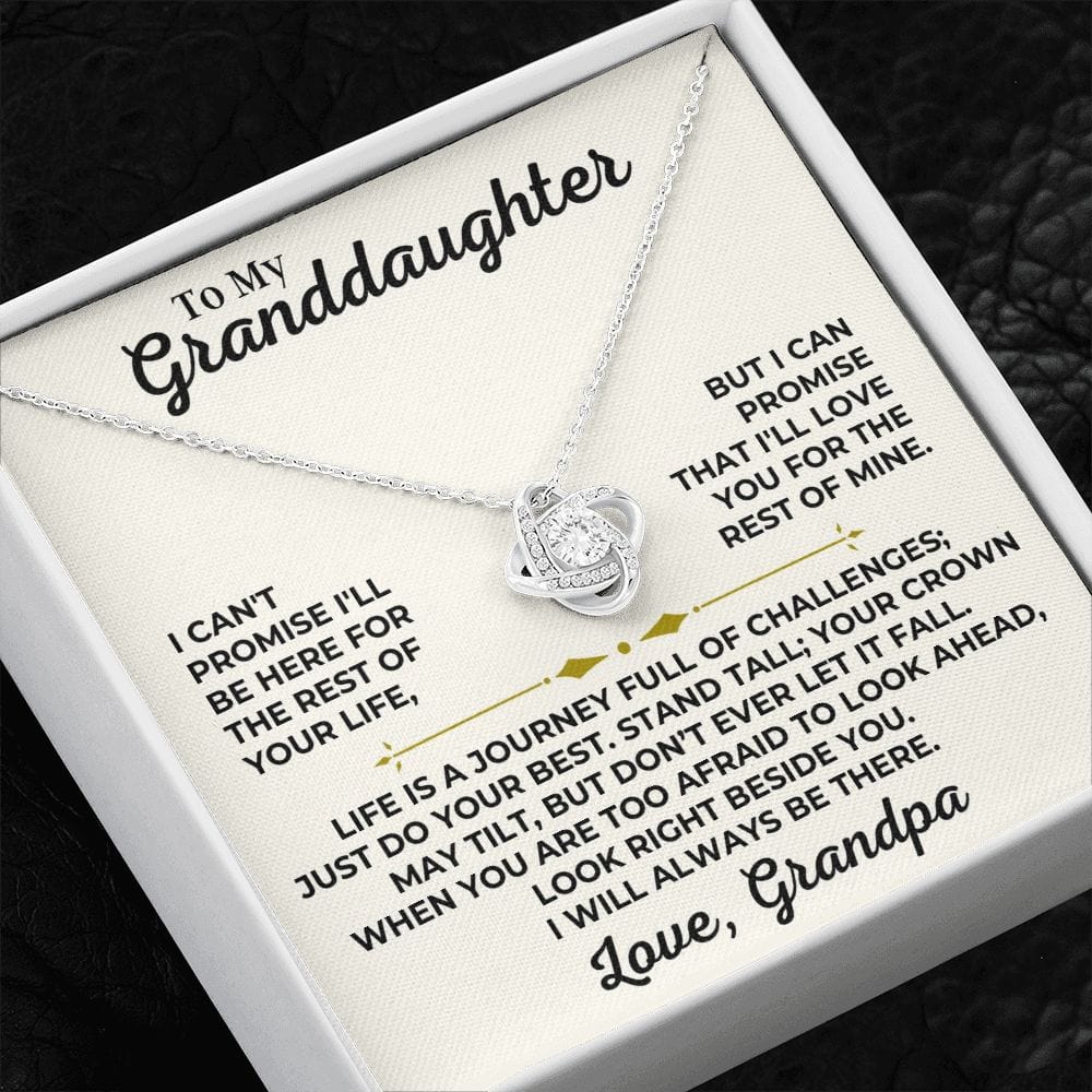 To My Granddaughter - Love Grandpa - Love Knot Gift Set - SS426V2G