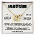 To My Granddaughter - Personalized 18k Yellow Gold Interlocked Hearts Gift Set - SS117