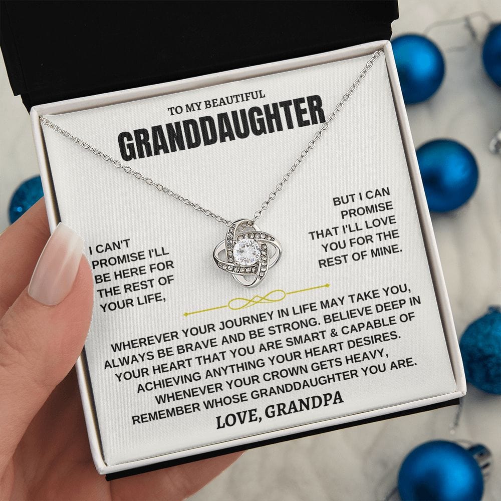To My Granddaughter - Personalized Love Knot Gift Set - SS117