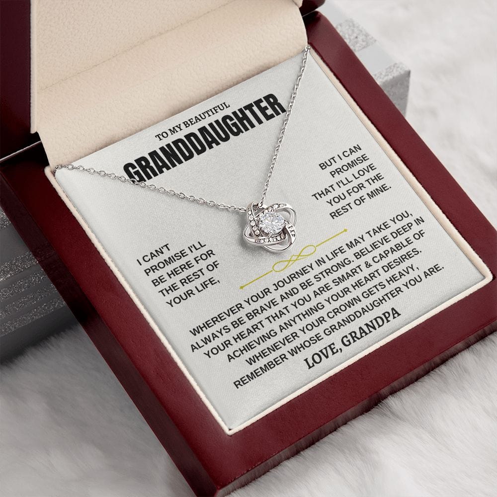To My Granddaughter - Personalized Love Knot Gift Set - SS117