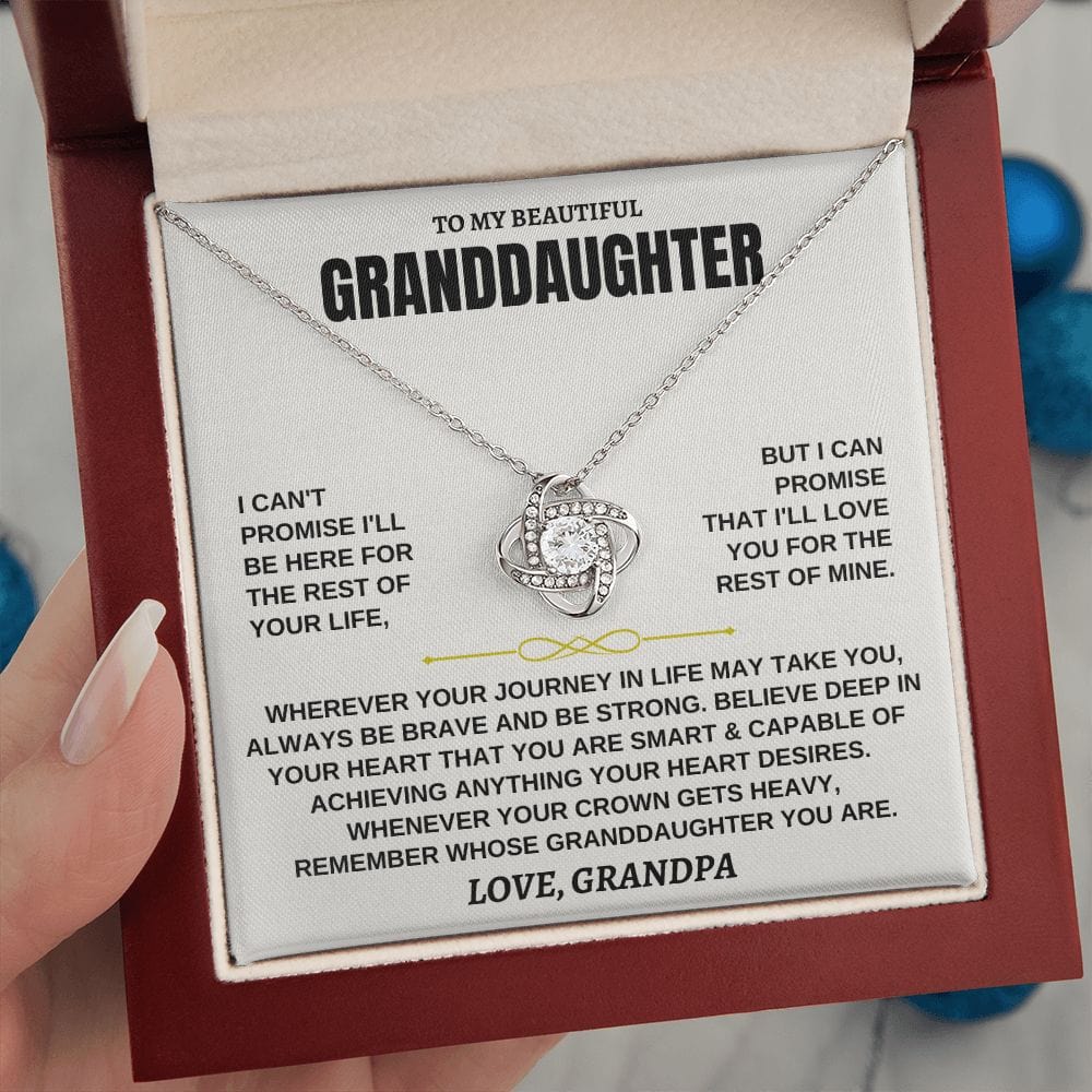 To My Granddaughter - Personalized Love Knot Gift Set - SS117