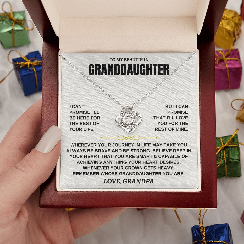 To My Granddaughter - Personalized Love Knot Gift Set - SS117