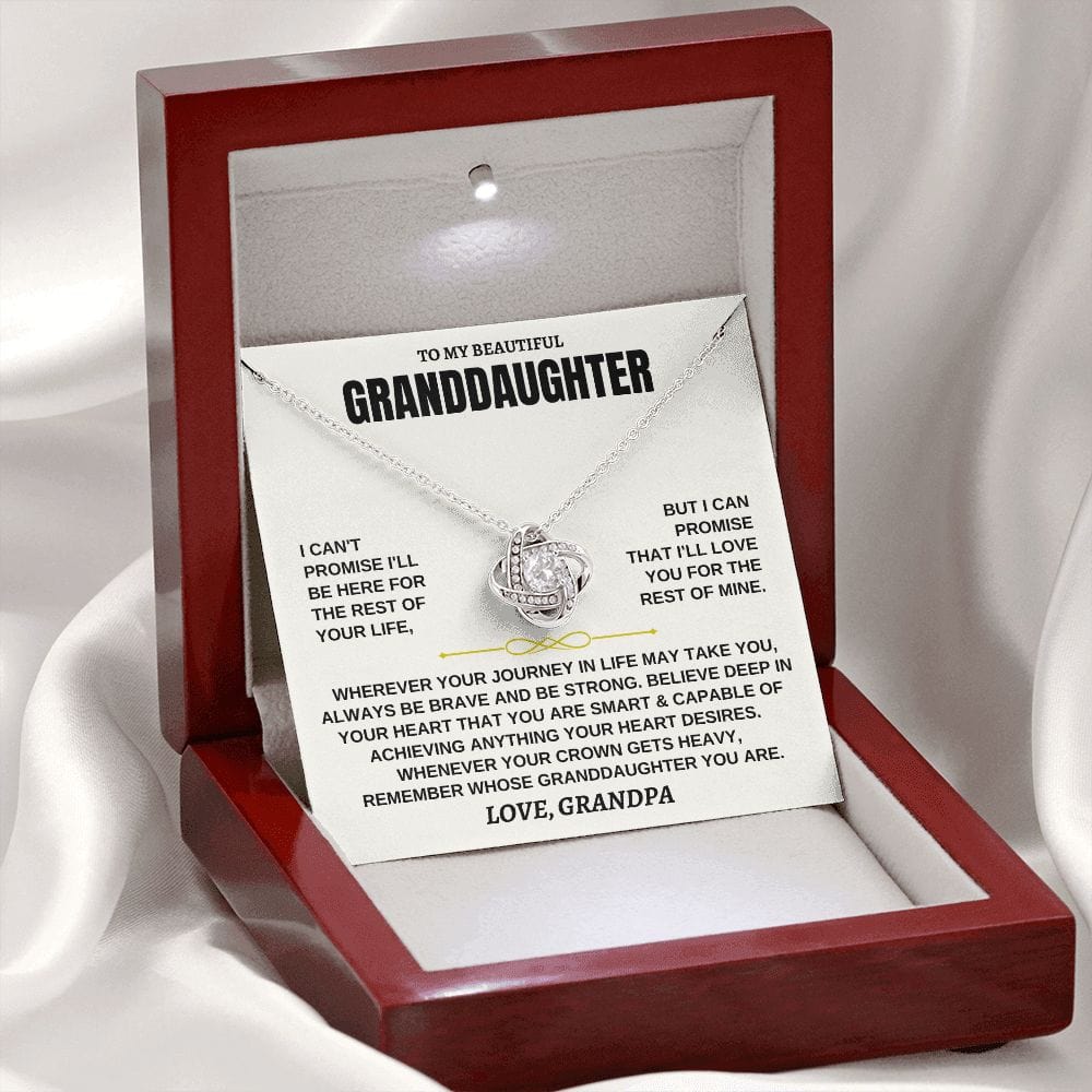 To My Granddaughter - Personalized Love Knot Gift Set - SS117