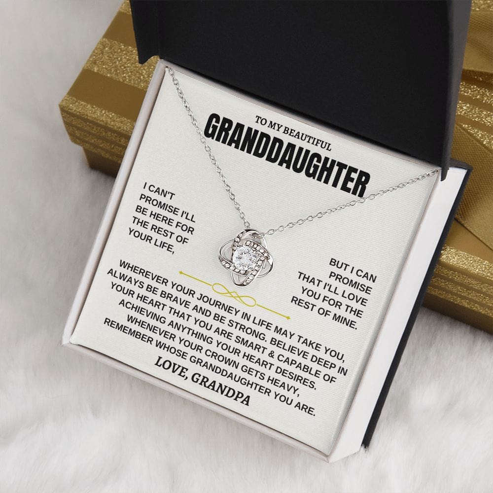 To My Granddaughter - Personalized Love Knot Gift Set - SS117