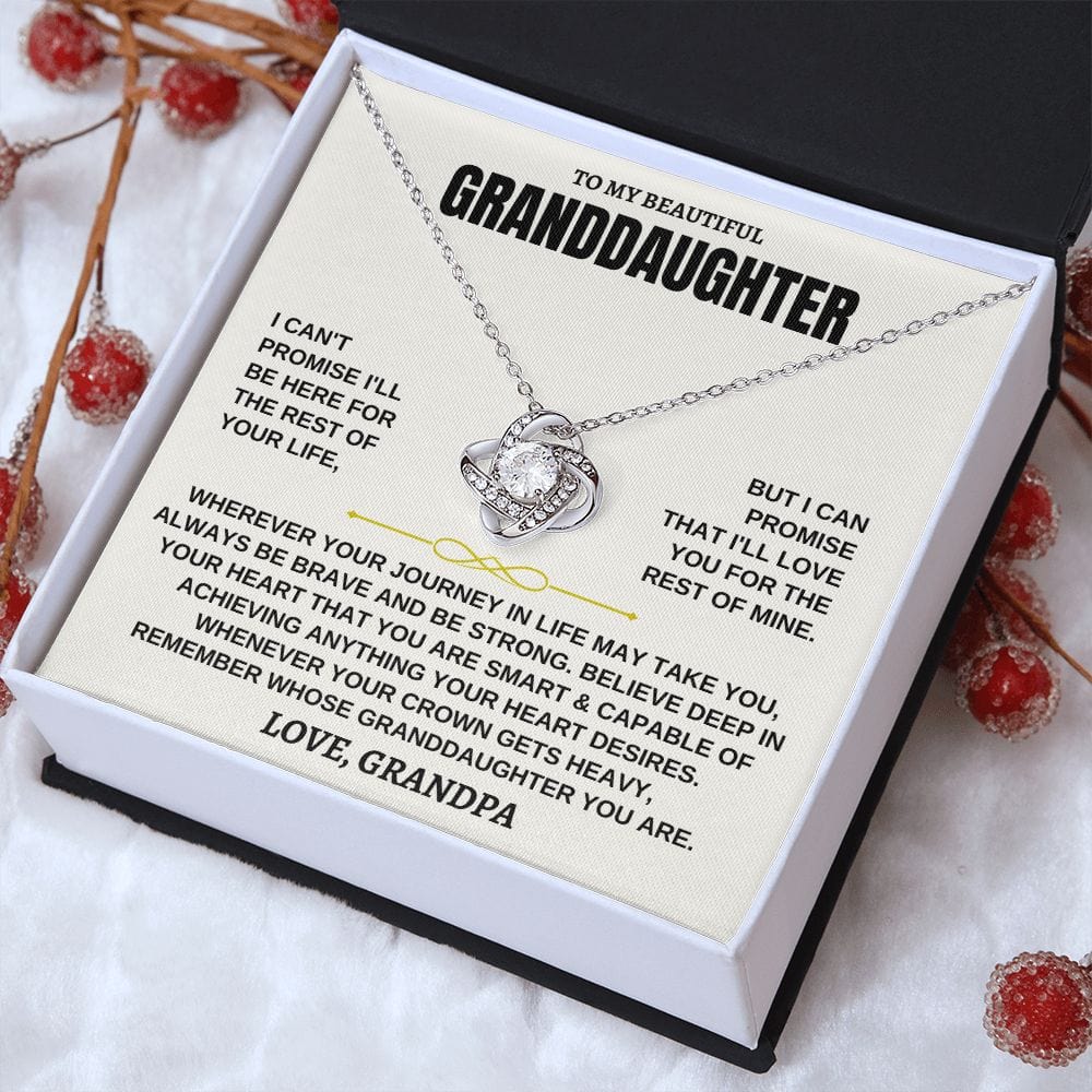 To My Granddaughter - Personalized Love Knot Gift Set - SS117