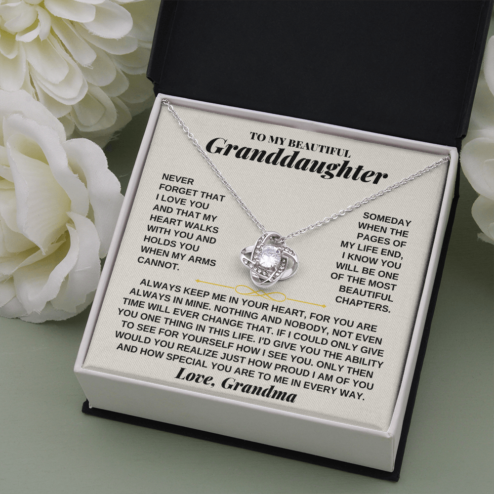 To My Granddaughter - Personalized Love Knot Gift Set - SS253