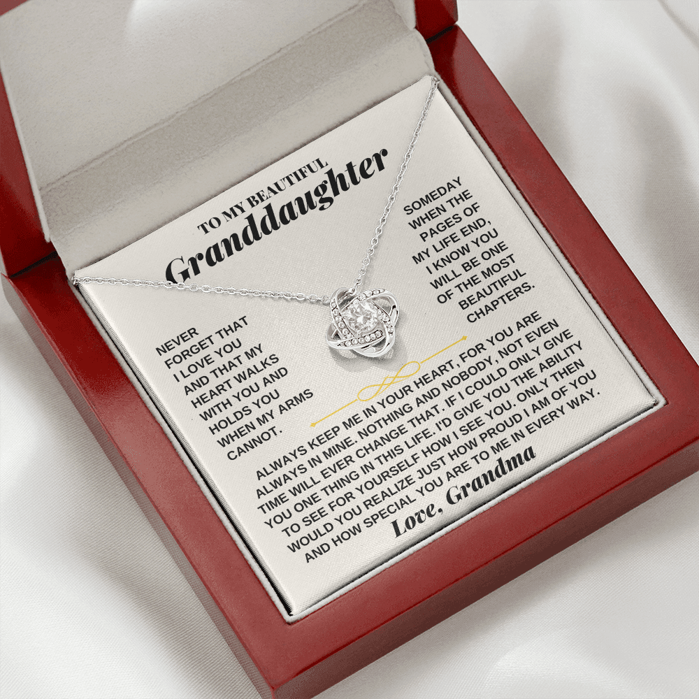 To My Granddaughter - Personalized Love Knot Gift Set - SS253