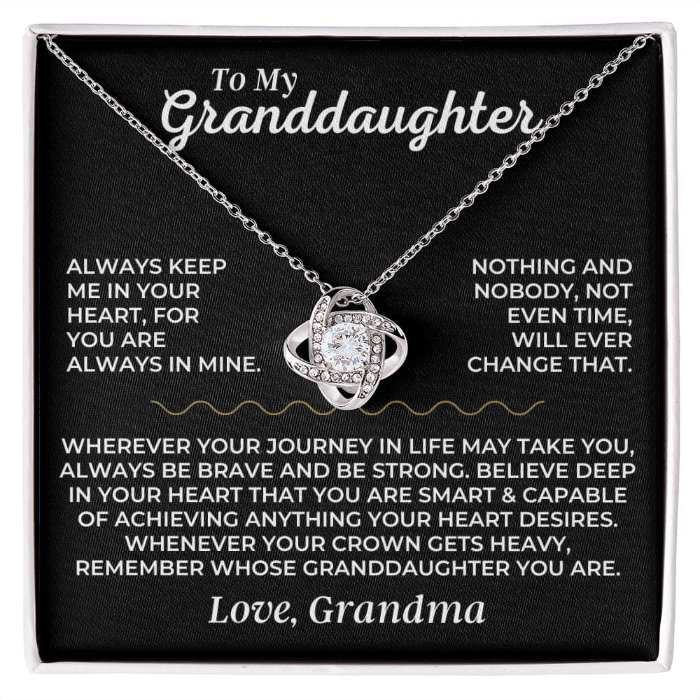 To My Granddaughter - Personalized Love Knot Gift Set - SS462