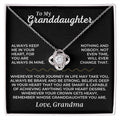 To My Granddaughter - Personalized Love Knot Gift Set - SS462