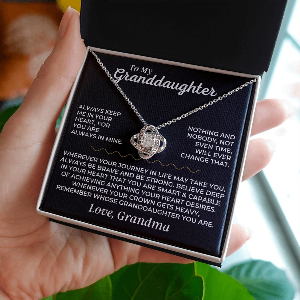 To My Granddaughter - Personalized Love Knot Gift Set - SS462