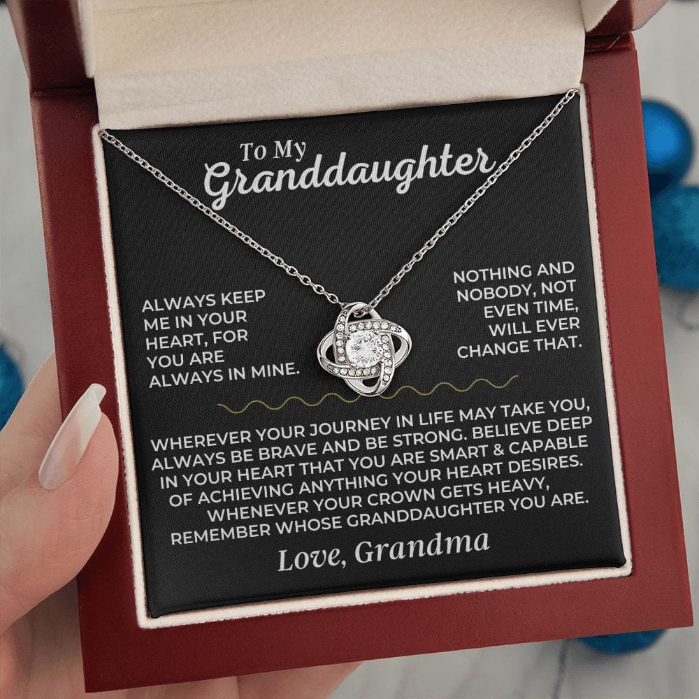 To My Granddaughter - Personalized Love Knot Gift Set - SS462