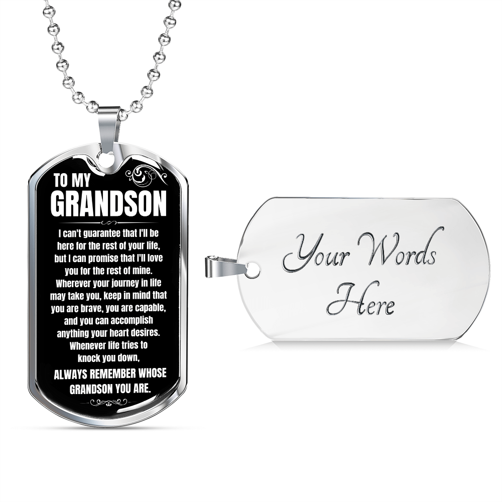 To My Grandson - Beautiful Love Tag - Gift Set - SS99